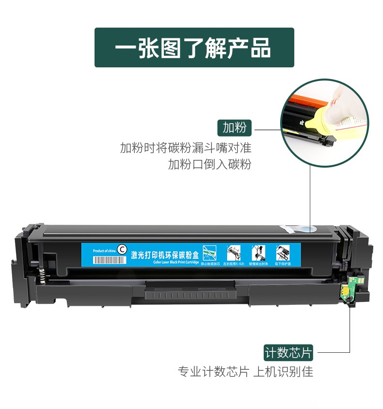 旭日丰彩 XRH-W2110A 适用惠普m283fdw硒鼓m255dw打印机墨盒m255nw hp206a 207a m282nw粉盒m283cdw m283fdn w2110a 带芯片 w2210a