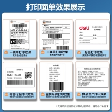 得力（deli）DL-888D热敏标签打印机 快递仓储物流面单固定资产 108mm商用办公打单不干胶条码打印机 电脑版