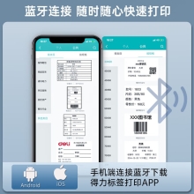 得力（deli）DL-760DW快递打印机 高速仓储物流面单一联单电商专用商用办公不干胶条码热敏标签打印机 手机版