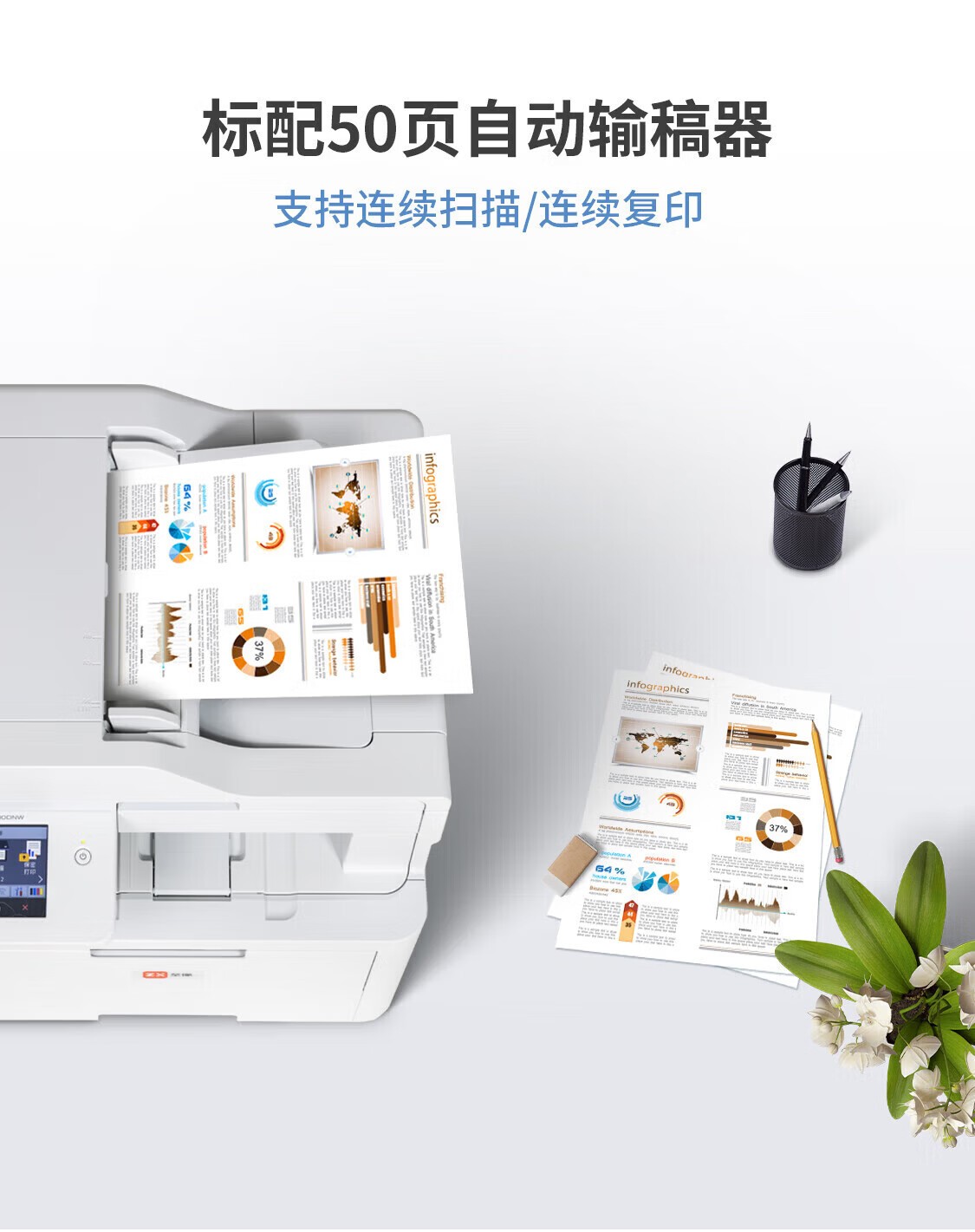 联想 至像MC2600DNW彩色激光多功能一体机（Lenovo）至像（打印 复印 扫描 自动双面 ，有线网络、无线网络）支持国产操作系统 保密打印