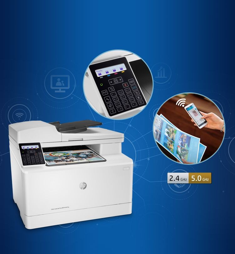 惠普（HP）M181fw彩色激光多功能家用一体机(M177fw升级型号)(打印 复印 扫描 传真)四合一无线连接自动输稿