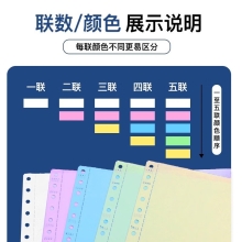 立信241电脑针式打印纸连打电脑打印纸出库送货清单发票单据打印纸241 三联整张可撕边（1000页）